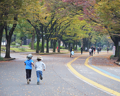 画像：登園の様子