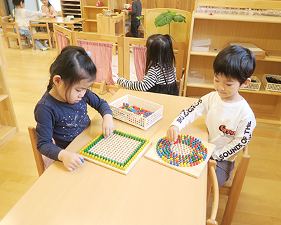 画像：登園の様子